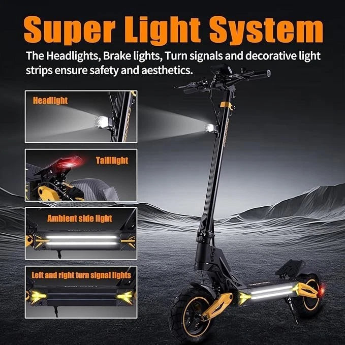 TWOFISH V2 MAX 10in Foldable Off Road Electric Scooter 48V 800w