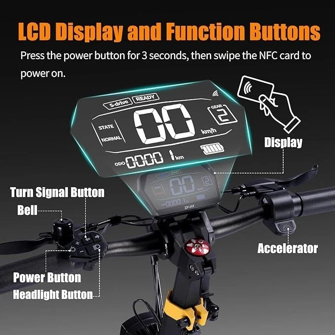 TWOFISH V2 MAX 10in Foldable Off Road Electric Scooter 48V 800w