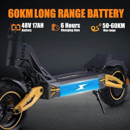 TWOFISH V2 MAX 10in Foldable Off Road Electric Scooter 48V 800w