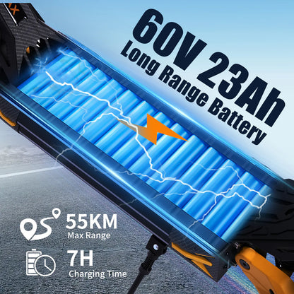 TWOFISH TW4 PRO Foldable Off Road Electric Scooter 60v 2000w