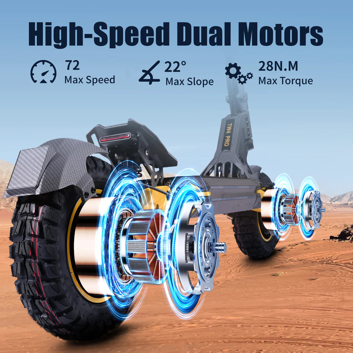 TWOFISH TW4 PRO Foldable Off Road Electric Scooter 60v 2000w